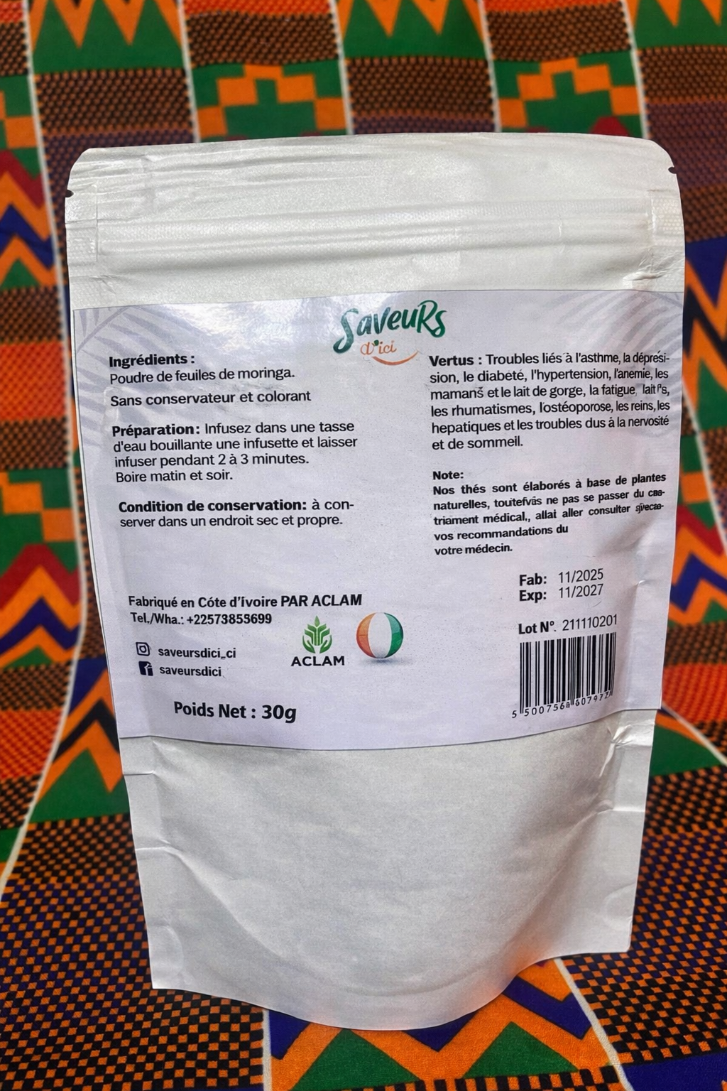 Thé de feuilles de Moringa